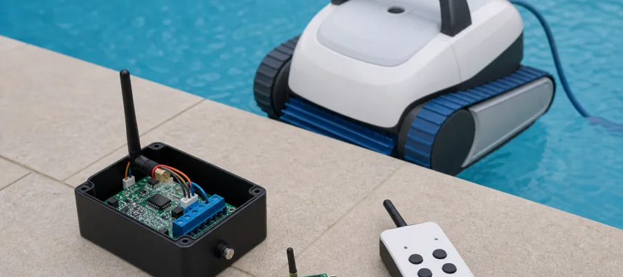Einfache Fernsteuerung per Funkmodul fuer Poolroboter bauen