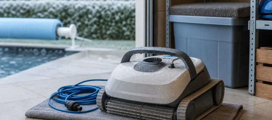 Poolroboter Frostschutz und Elektronikschutz fuer kalte Monate