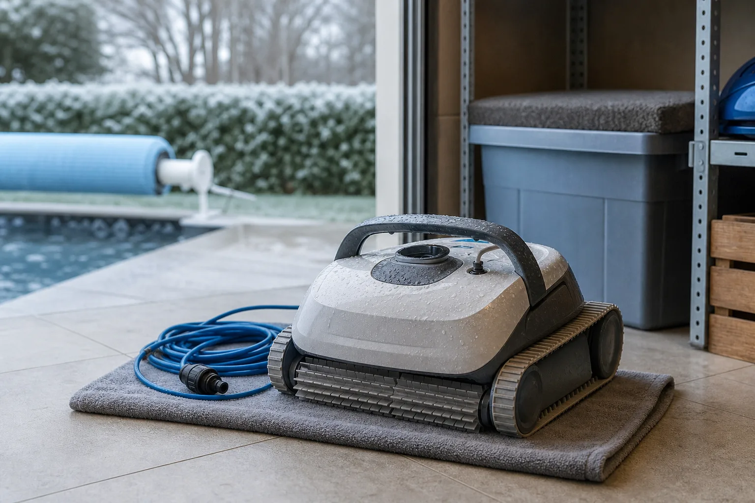 Poolroboter Frostschutz und Elektronikschutz fuer kalte Monate